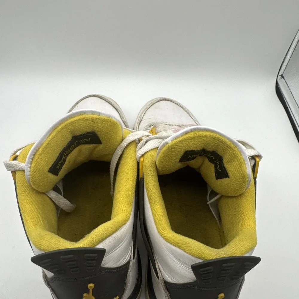 Nike Air Jordan 4 Retro Vivid Sulfur AQ9129-101 Sz 8 Yellow/Black Thunder Cement